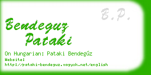 bendeguz pataki business card
